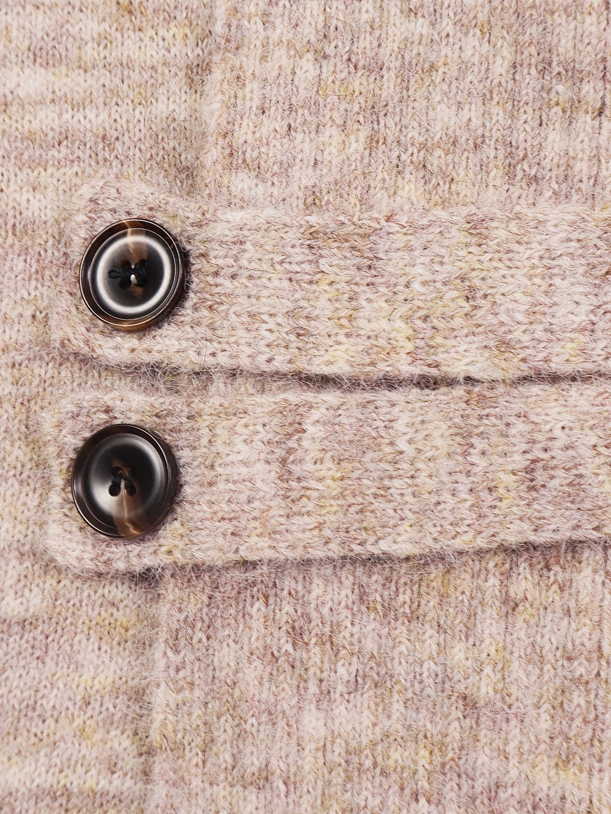 Harlow™ | Havrebeige ribstrikket cardigan med knapstropper