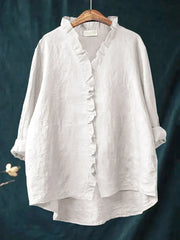 Lily | Let bluse med flæser