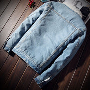 Denimjakke med sherpa-for