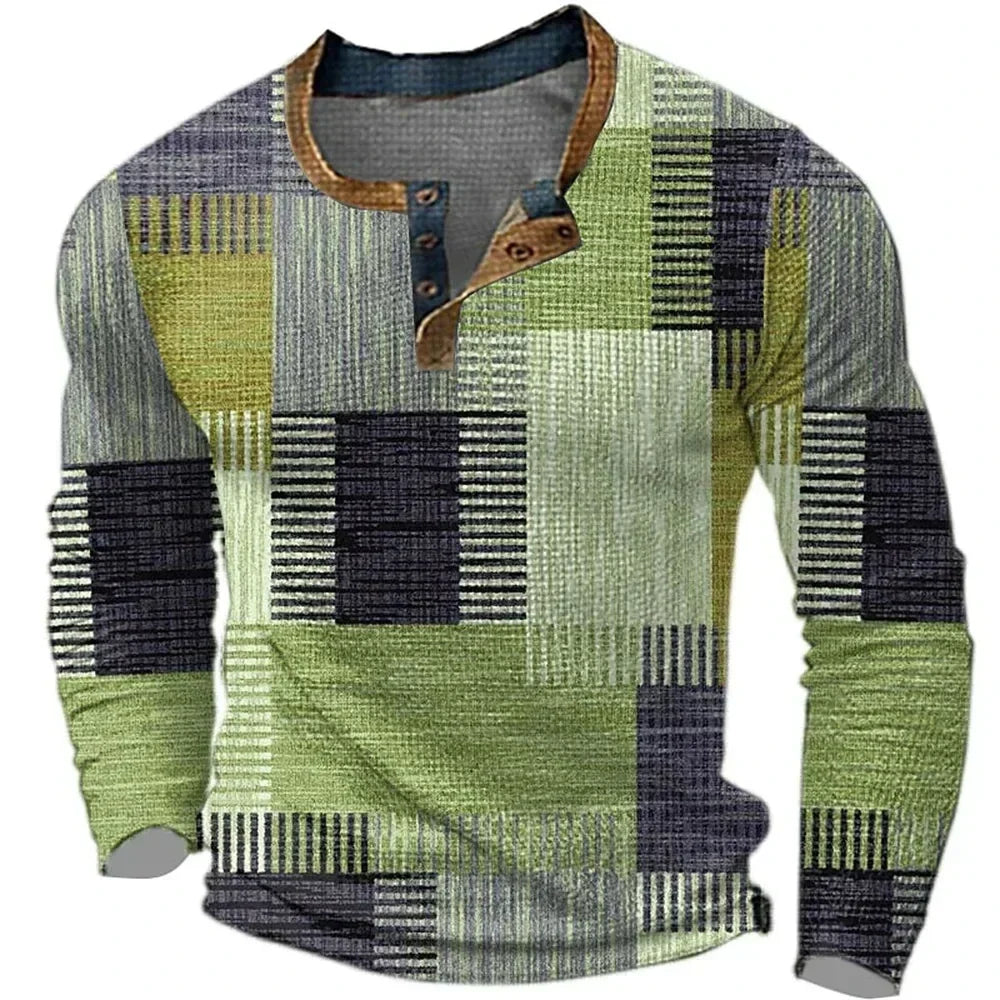 Patchwork-skjorte til herrer
