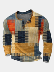 Patchwork-skjorte til herrer