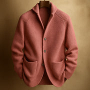 Cardigan i uldlook til herrer