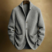 Cardigan i uldlook til herrer