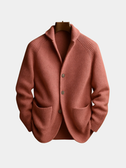 Cardigan i uldlook til herrer