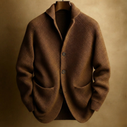 Cardigan i uldlook til herrer
