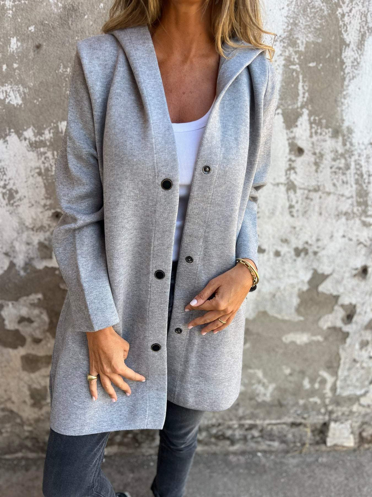 Lykke – Blød cardigan med hætte