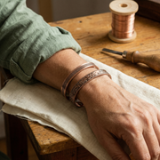 Sæt med 2 kobberarmbånd