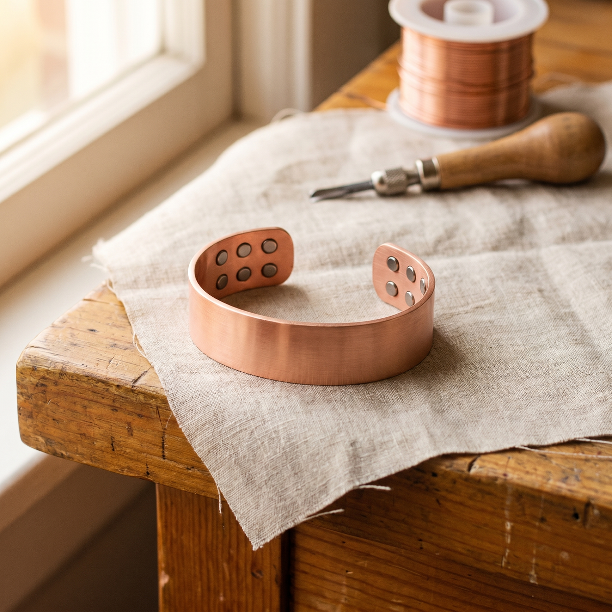 Kobberarmbånd "Anvil"