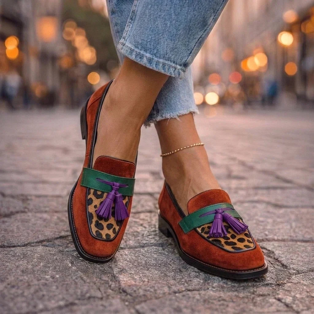 Noemi | Loafers med firkantet tå og kvaster