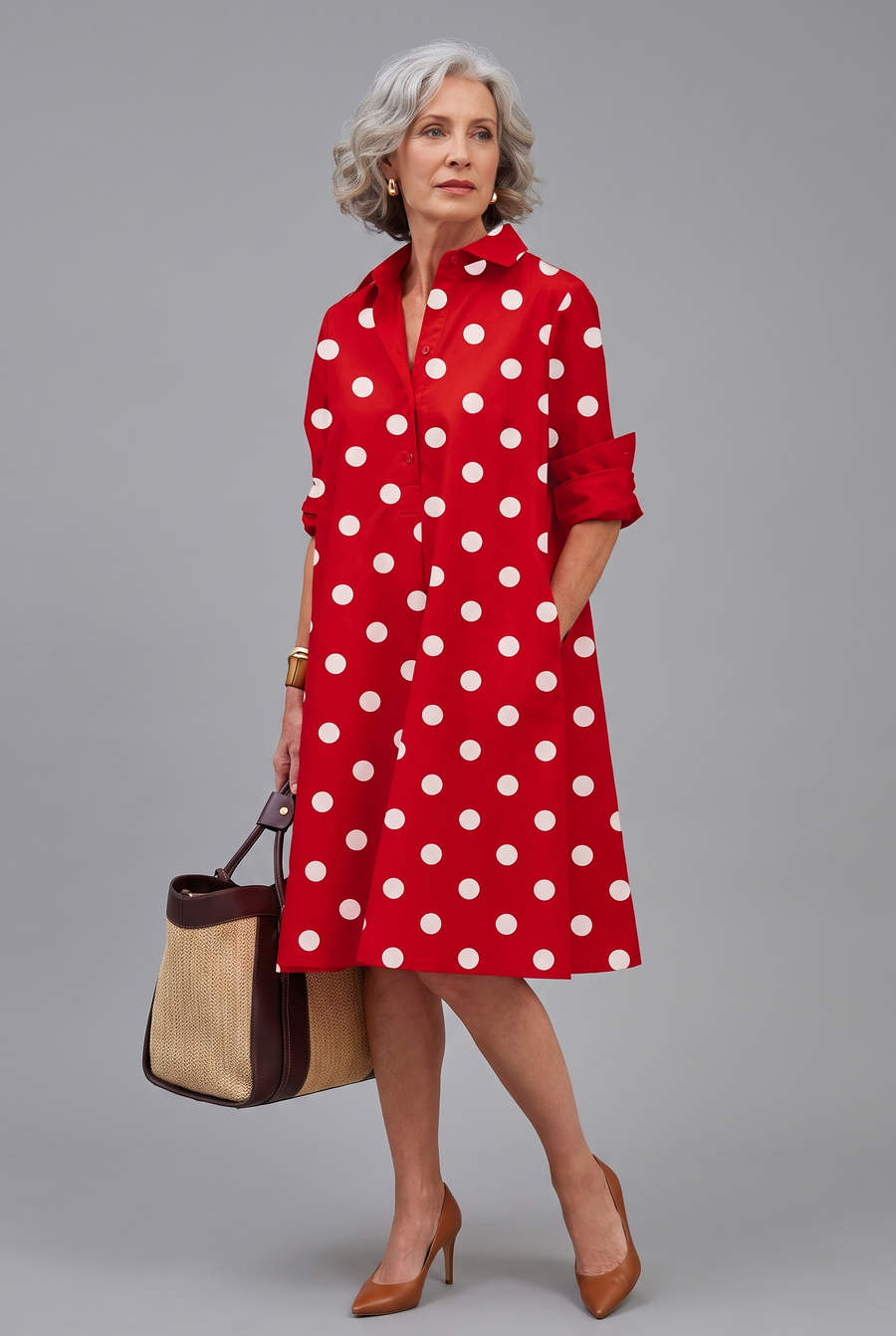 Vivienne – Elegant midikjole med ubesværet charme