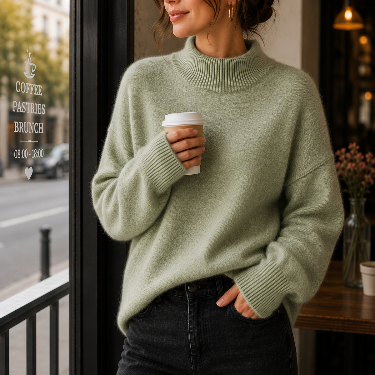 Juniper | Oversized rullekravetrøje til kvinder