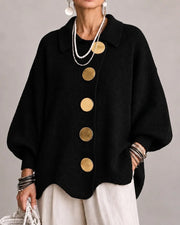 Karina | Oversized cardigan med krave og knapper