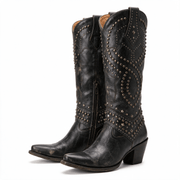 Elena – Kniehohe Stiefel mit Nieten