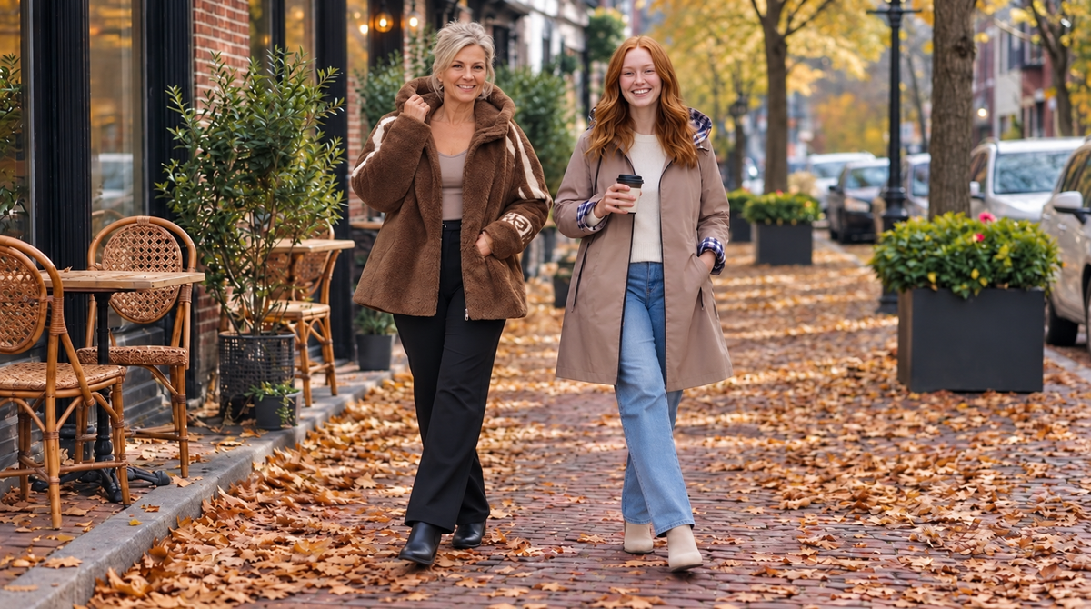 Maja & Anna caminando en otoño