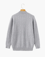 Strik med halv lynlås | 100 % kashmir