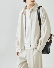 Minimalistisk cardigan med lynlås