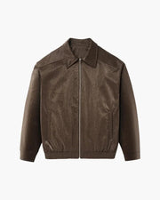 Minimalistisk cardigan med lynlås