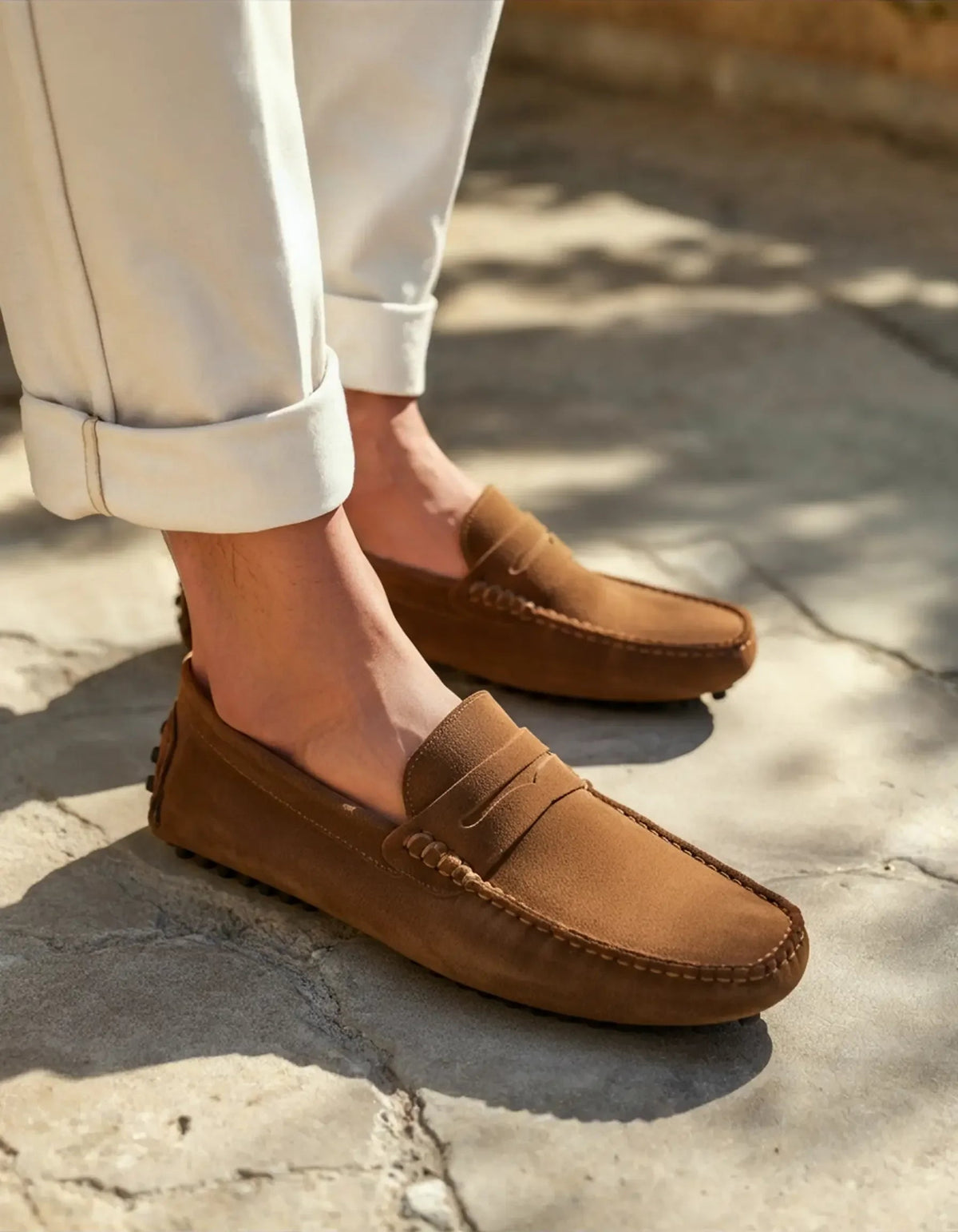 Loafers i ruskind