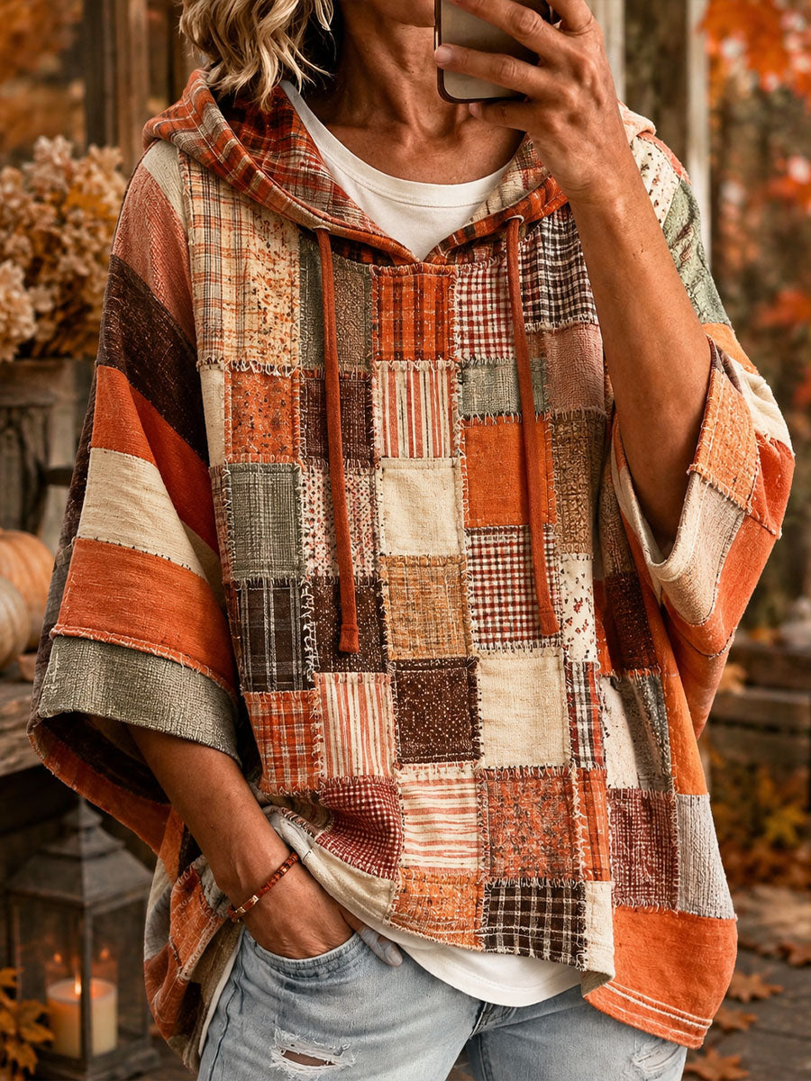 Roxana | Oversized hoodie med kunstnerisk patchwork
