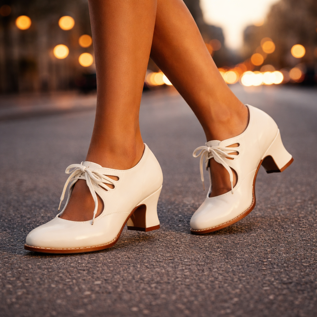 Freya | Retro snørepumps Sylvie