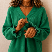 Brunella – Striktrøje med V-hals