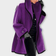 Georgiana – Oversized frakke med kontrastdetaljer